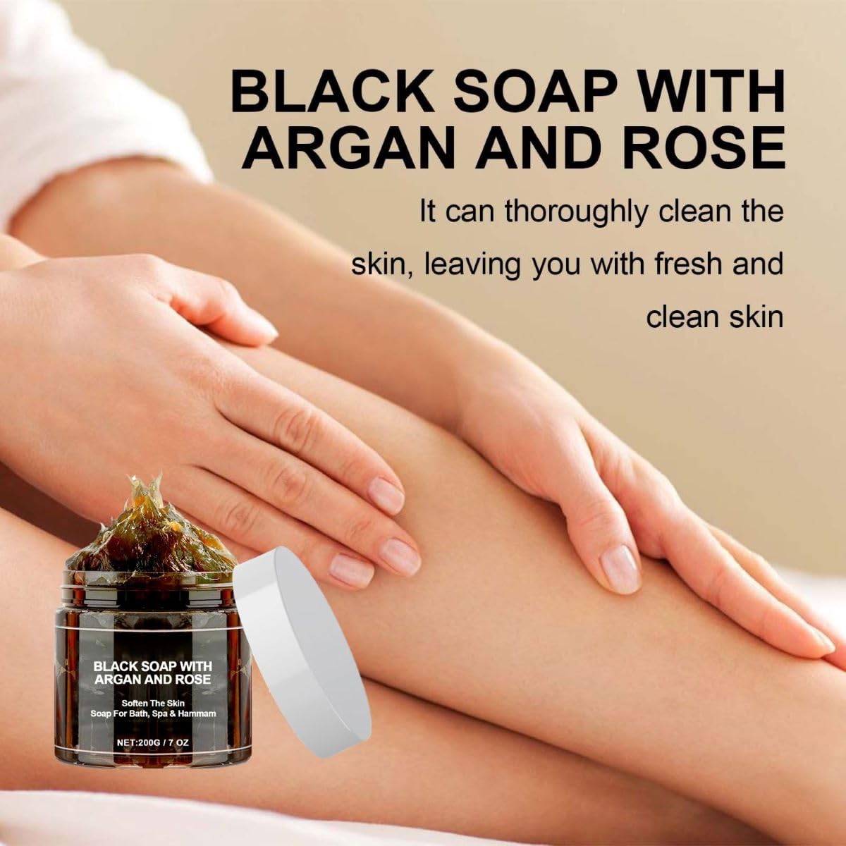 Morocco Black Soap moisturizing finish for daily care