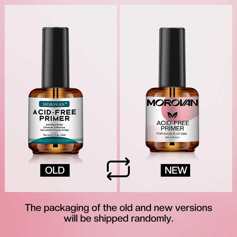 Morovan acid free primer compatible with gel and acrylic systems.