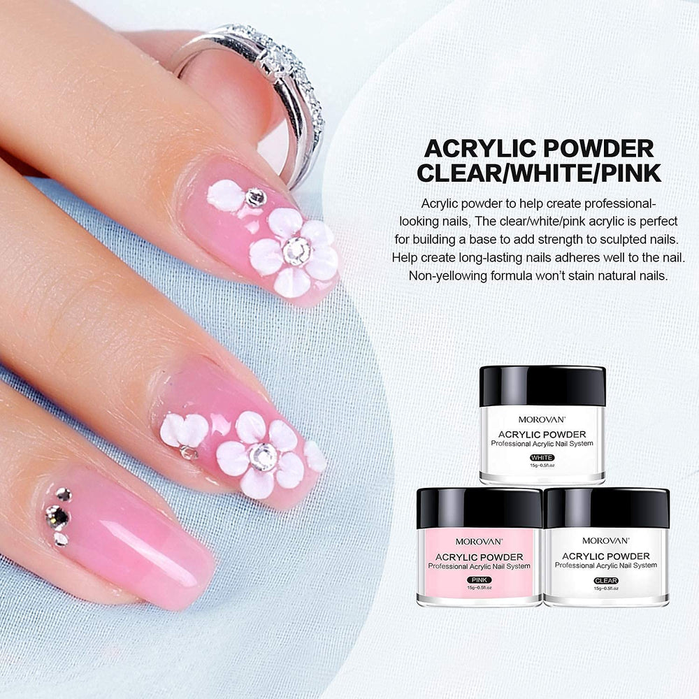 Morovan kit brushes set for precise acrylic application