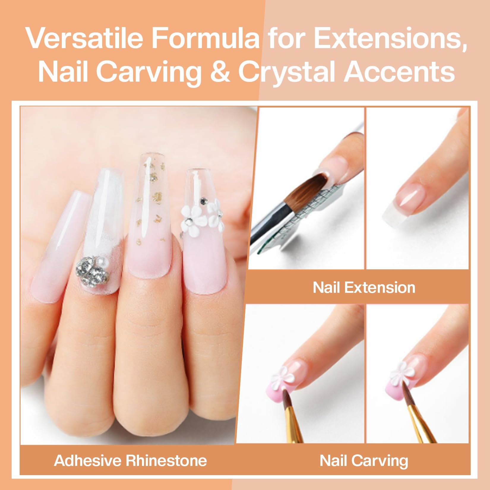 Morovan colors support 3D nail art and flower carving.