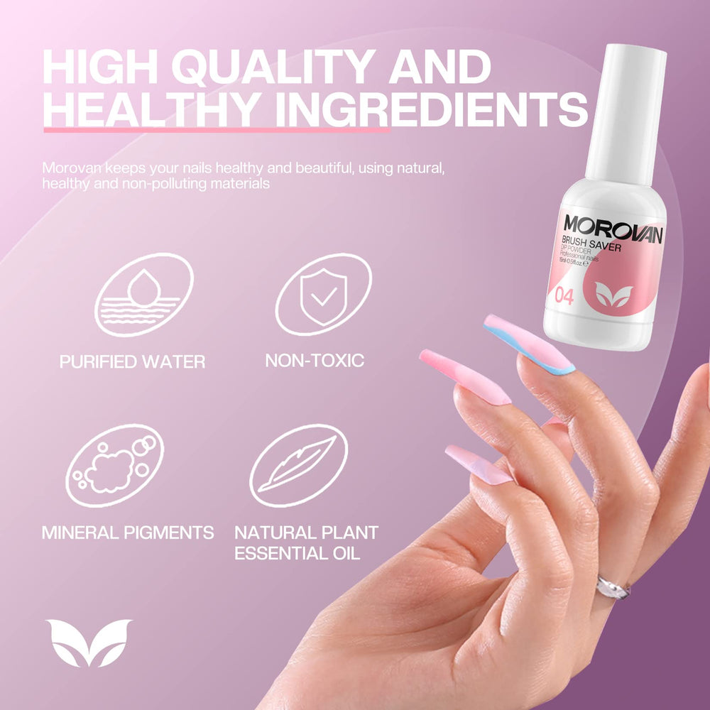 Morovan activator bottle to seal color and prevent chipping.