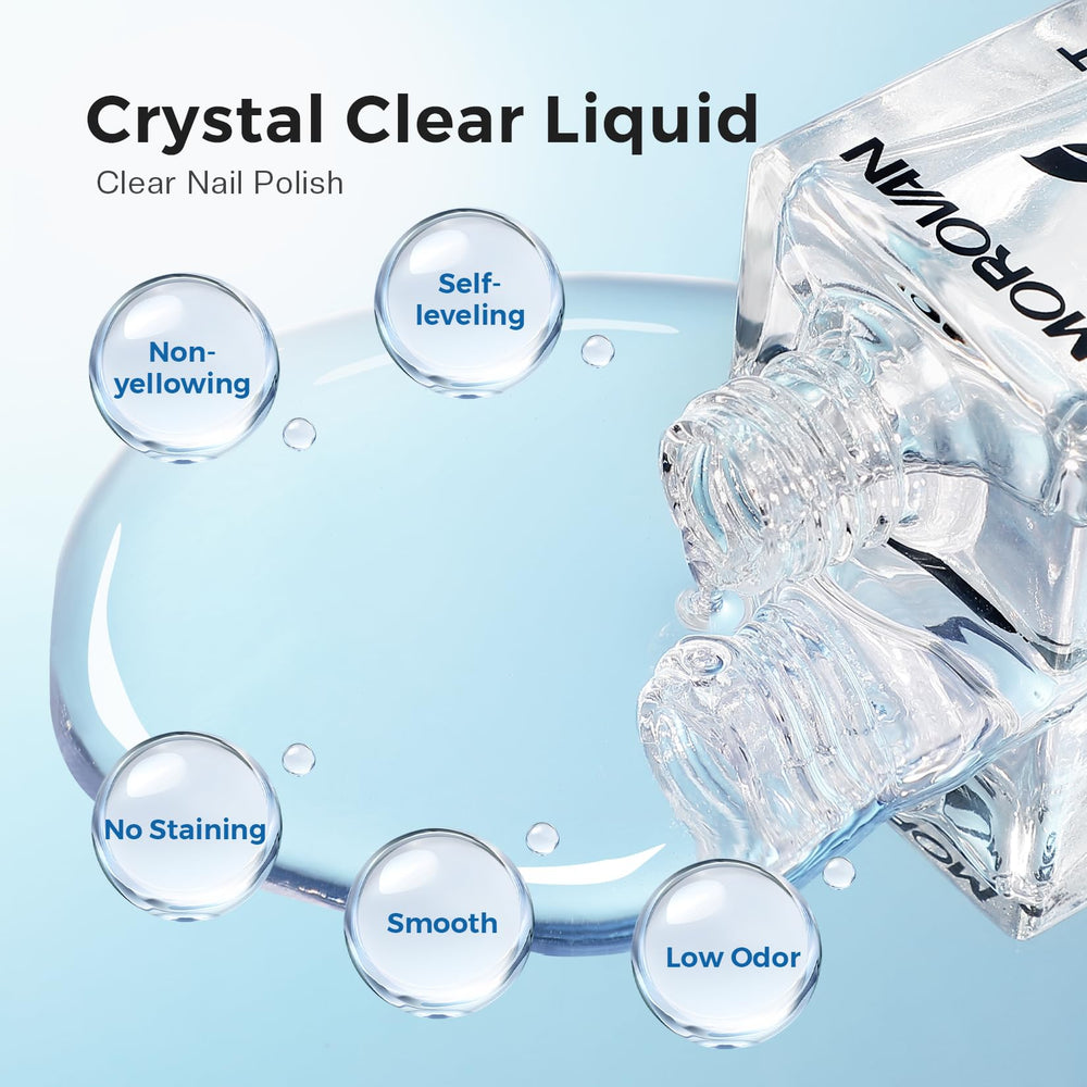 Morovan base top coat provides easy removal with a glassy finish