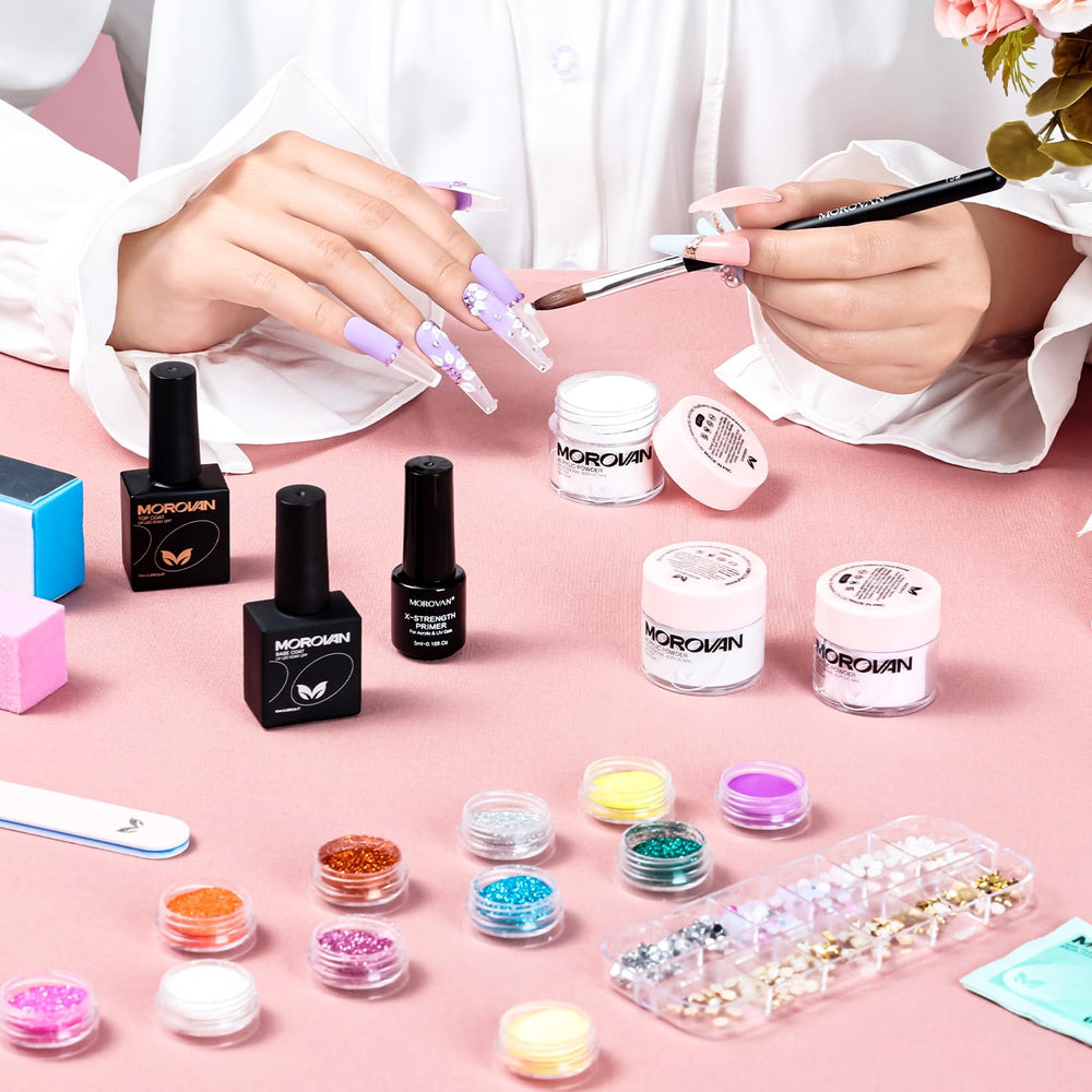 Morovan beginners at-home manicure with complete kit for salon-like results.