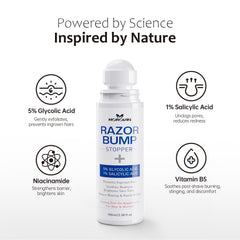 Morovan bottle label close-up highlights glycolic and salicylic acids.
