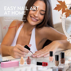 Morovan Brown Nail Polish Set quick-dry-formula dries fast on nails