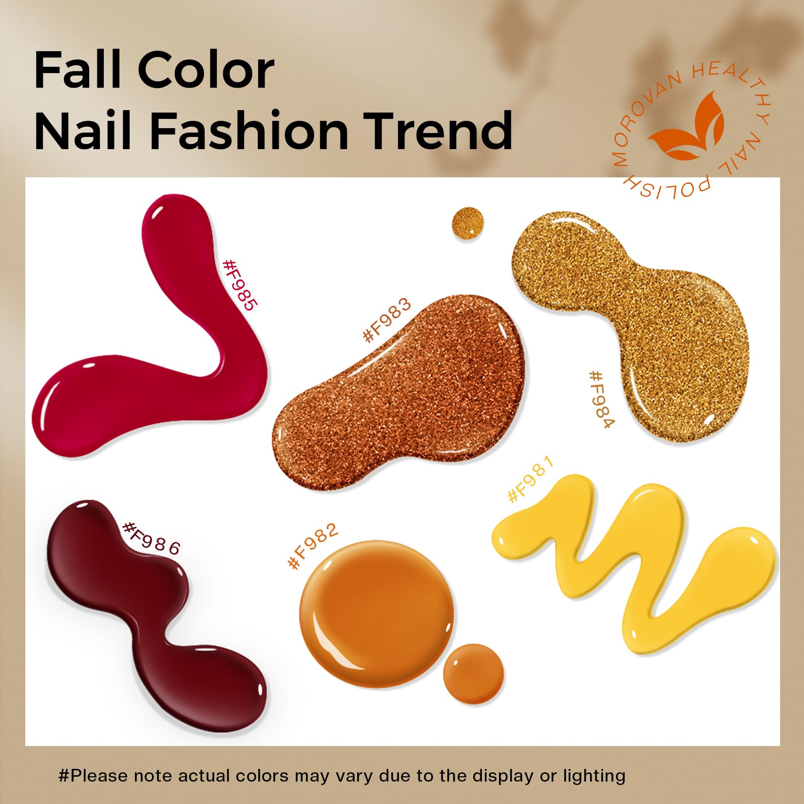 Morovan burnt-orange polish provides bold fall vibes with easy application.