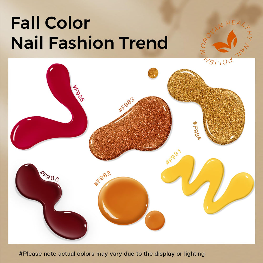 Morovan burnt-orange polish provides bold fall vibes with easy application.