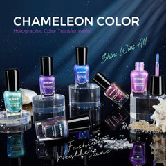 Morovan Chameleon Pink Aurora shows shifting color under bright light, ideal for statement nails.