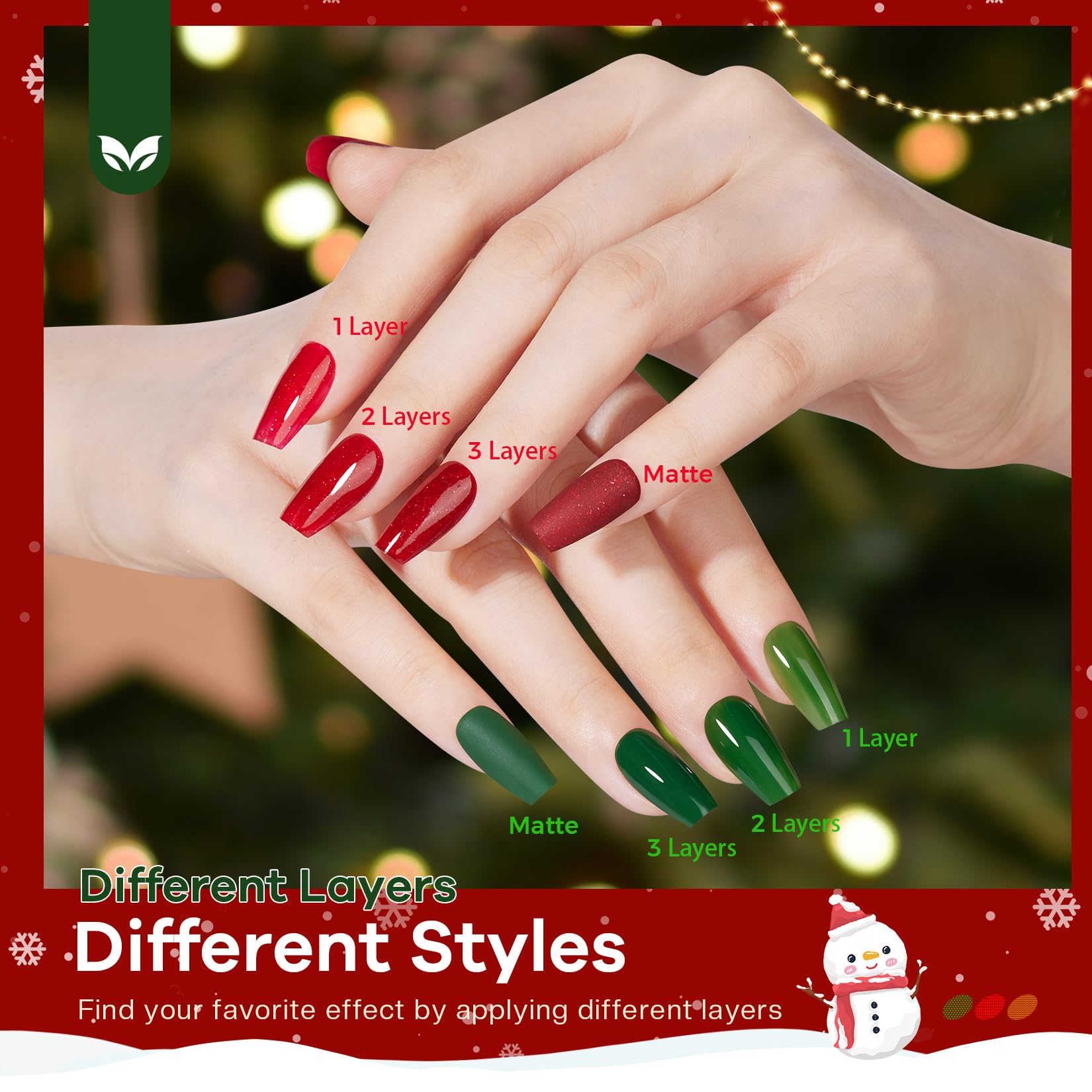 Morovan Christmas nail polish set demonstrates quick-dry formula for on-the-go manicures.