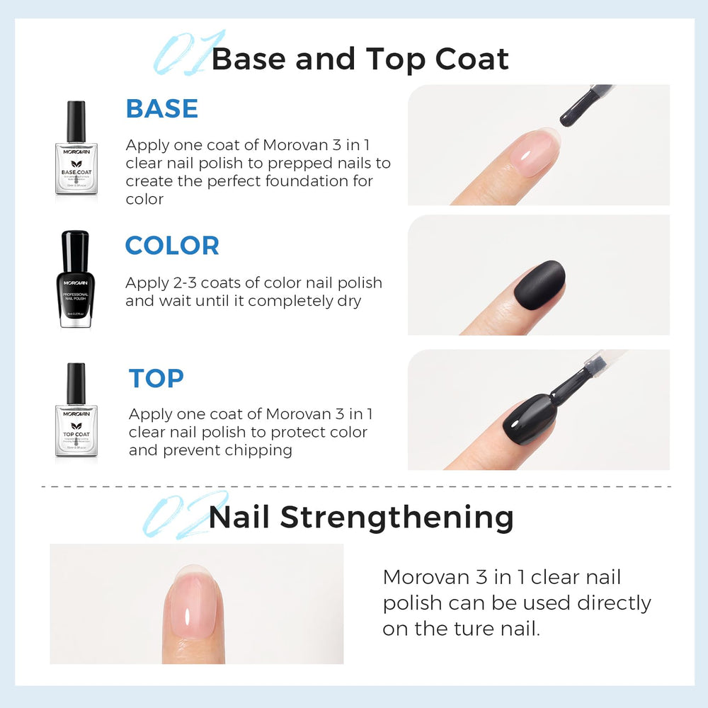 Morovan daily nail care routine supports healthier-looking nails.