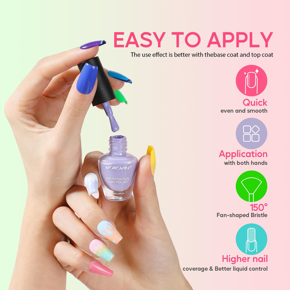 Morovan fast-drying formula helps quick, chip-resistant manicure