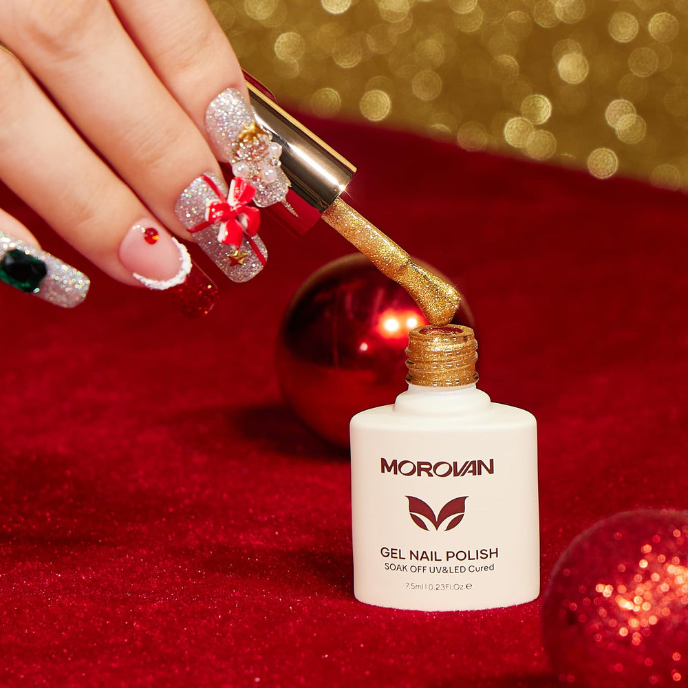 Morovan gel nail polish set UV LED lamp for at home curing