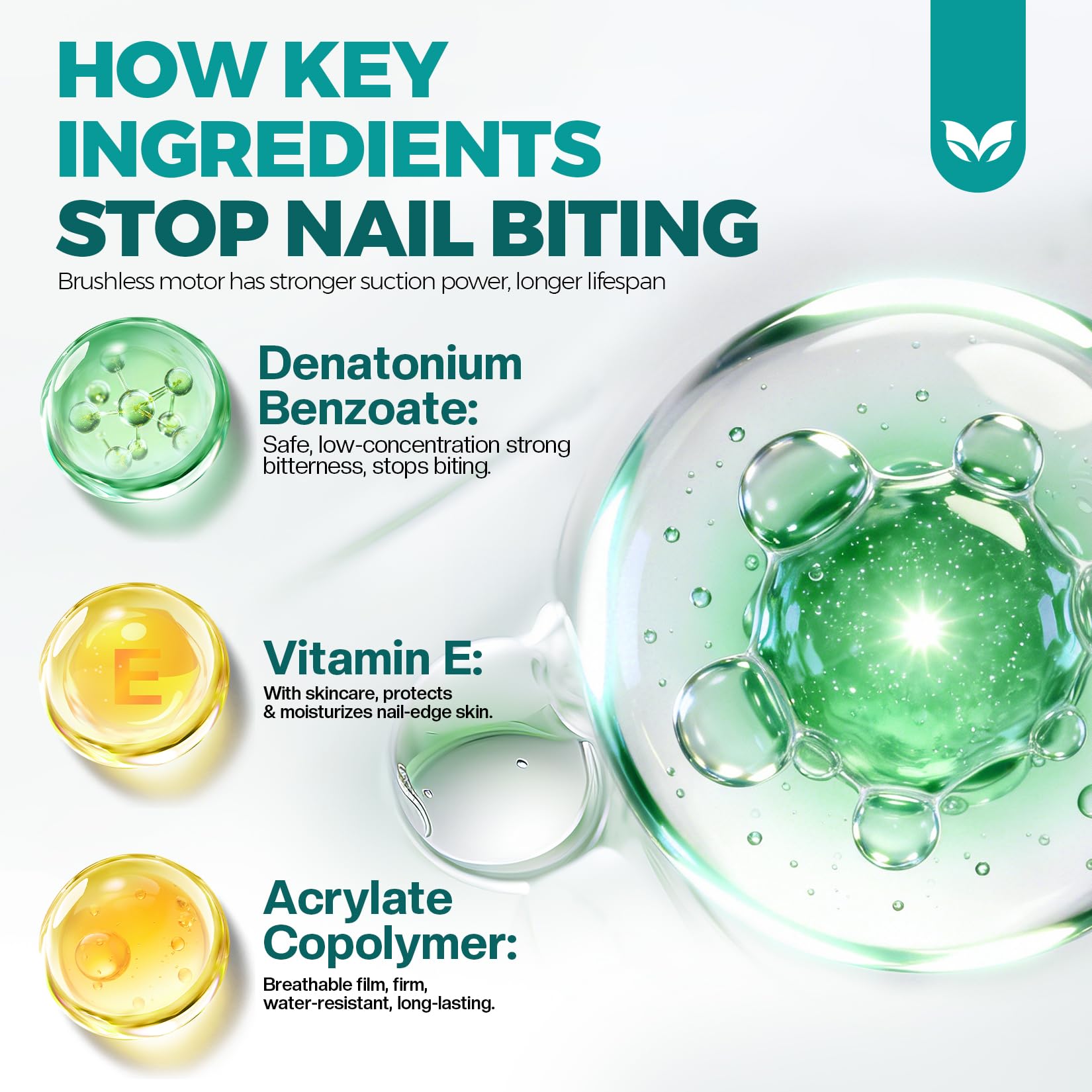 Morovan long-lasting bitter formula displayed on nails for deterrence.