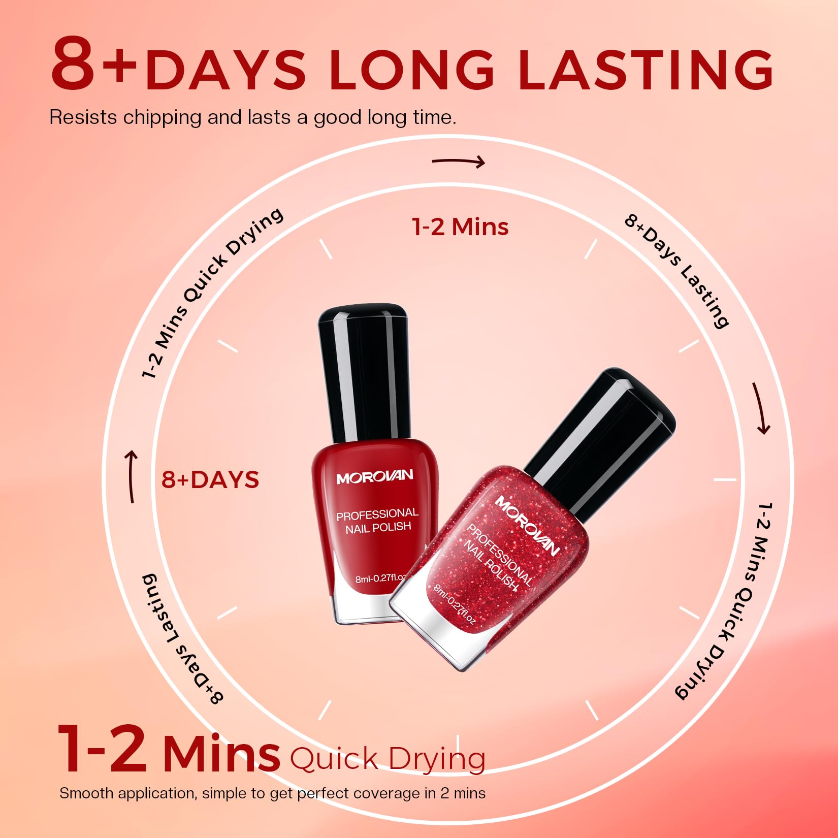 Morovan fast-drying formula supports quick touch-ups in busy mornings.