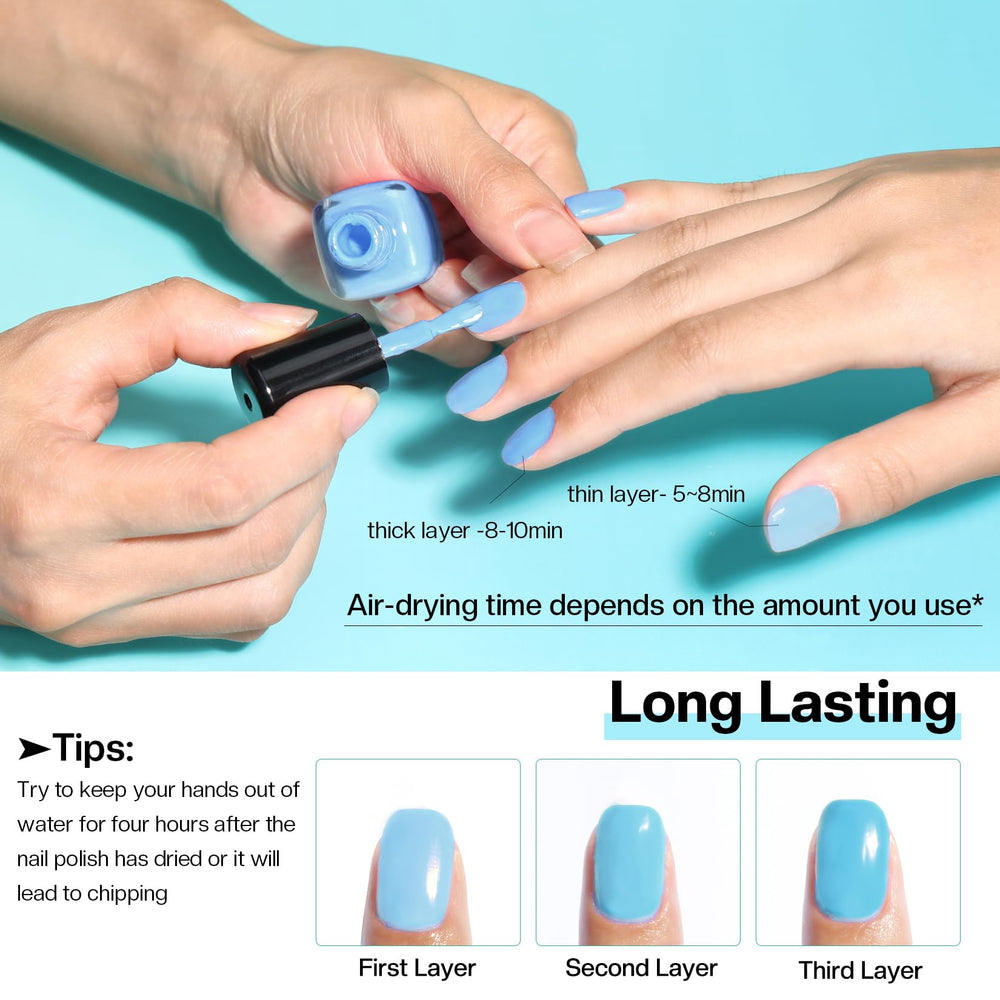 Morovan quick-dry nail polish with glossy finish for home use