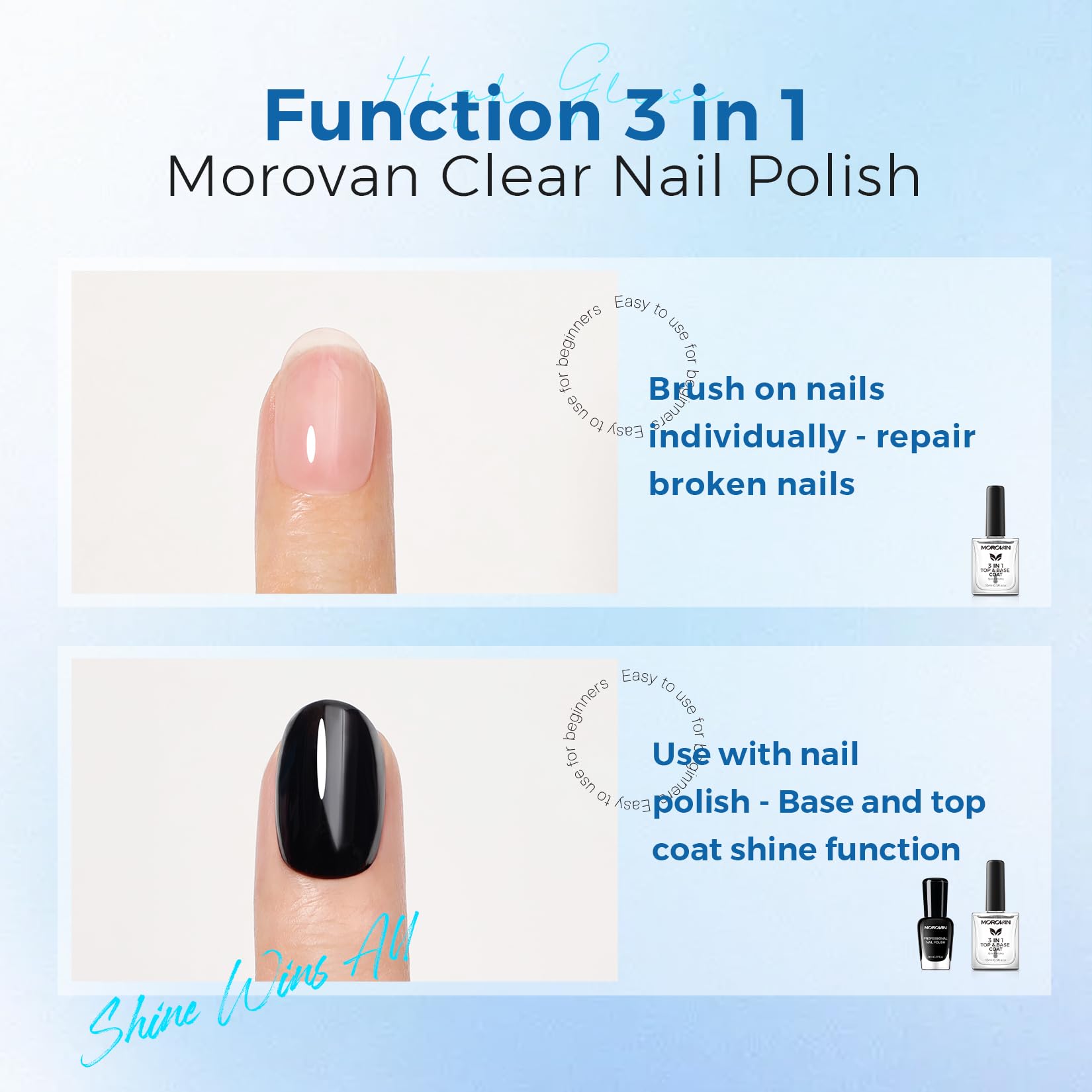 Morovan packaging display highlights product quality.