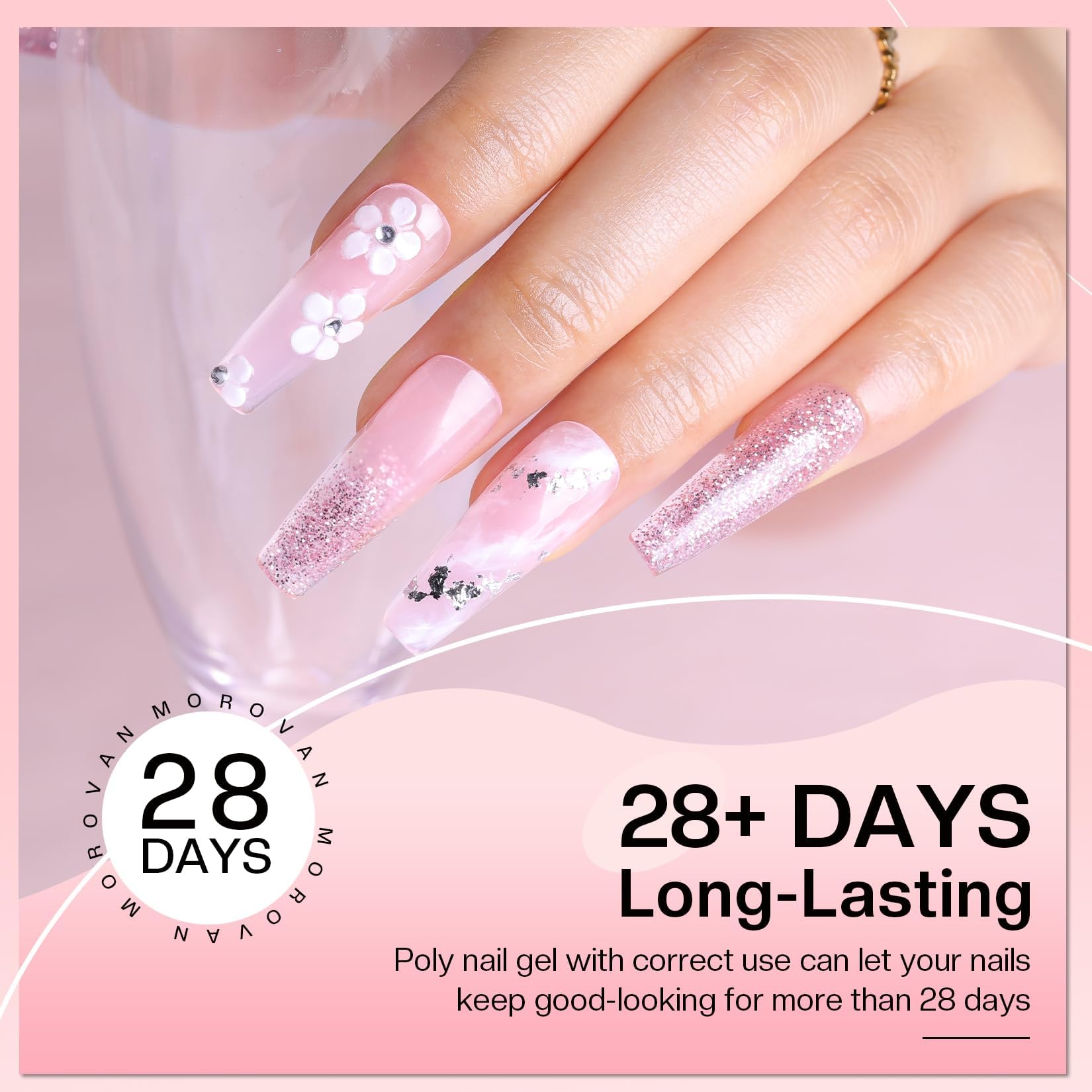 Morovan Poly Gel Nail Art 3D capabilities for creative designs.