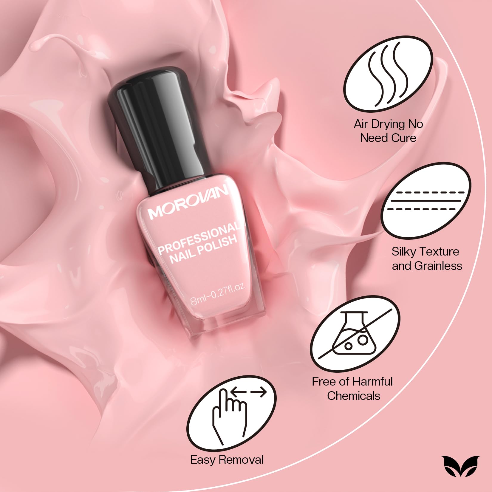 Morovan Rose Nail Polish Set Cherry Red Finish for versatile outfits.