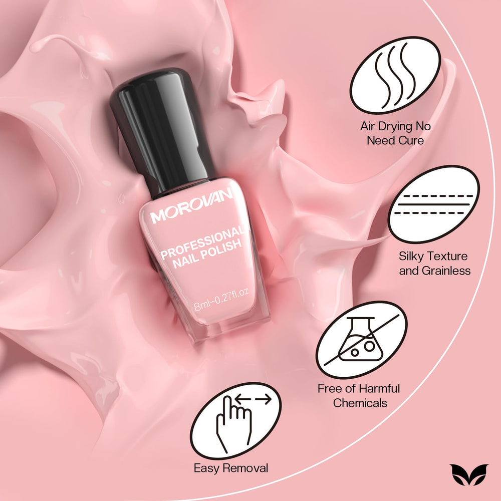 Morovan Rose Nail Polish Set Cherry Red Finish for versatile outfits.