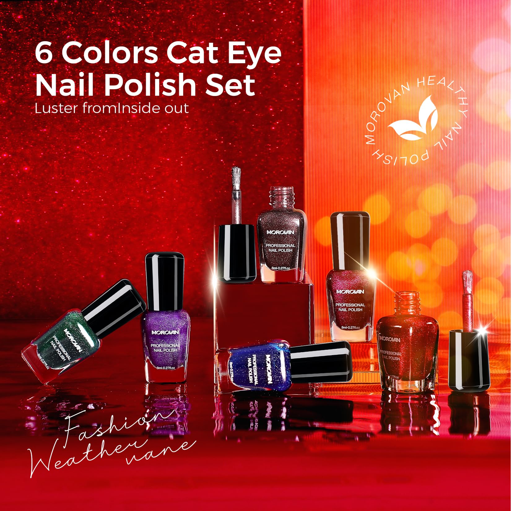 Morovan six-color nail polish gift set packaged stylishly