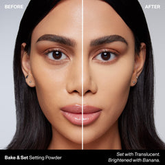 Close-up of Morphe Bake & Set jar highlighting talc-free texture
