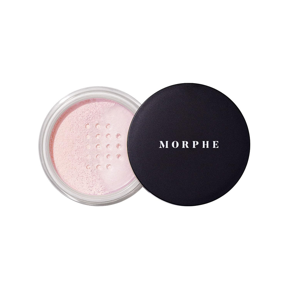 Morphe Bake & Set powder jar shows feather light, long lasting finish