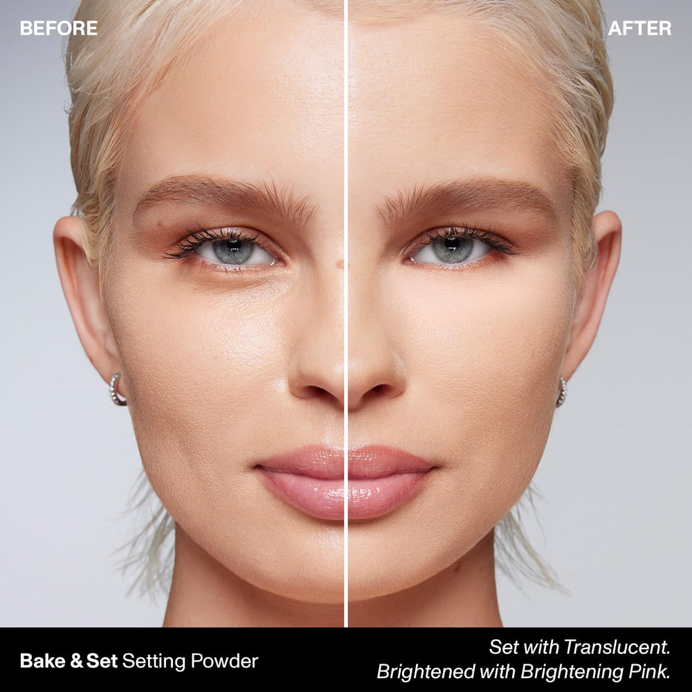 Morphe Bake & Set swirl texture demonstrates silky, pore smoothing powder