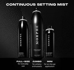 MORPHE Continuous Setting Mist vitamin E and B5 for skin-friendly wear