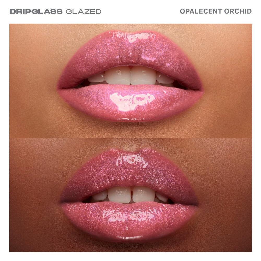 Buildable color from sheer to full coverage for MORPHE Dripglass Opalescent Orchid.