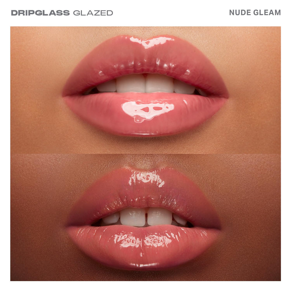 Close-up of applicator applying Dripglass for a smooth, nonsticky lip look.