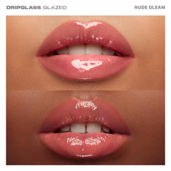 Close-up of applicator applying Dripglass for a smooth, nonsticky lip look.