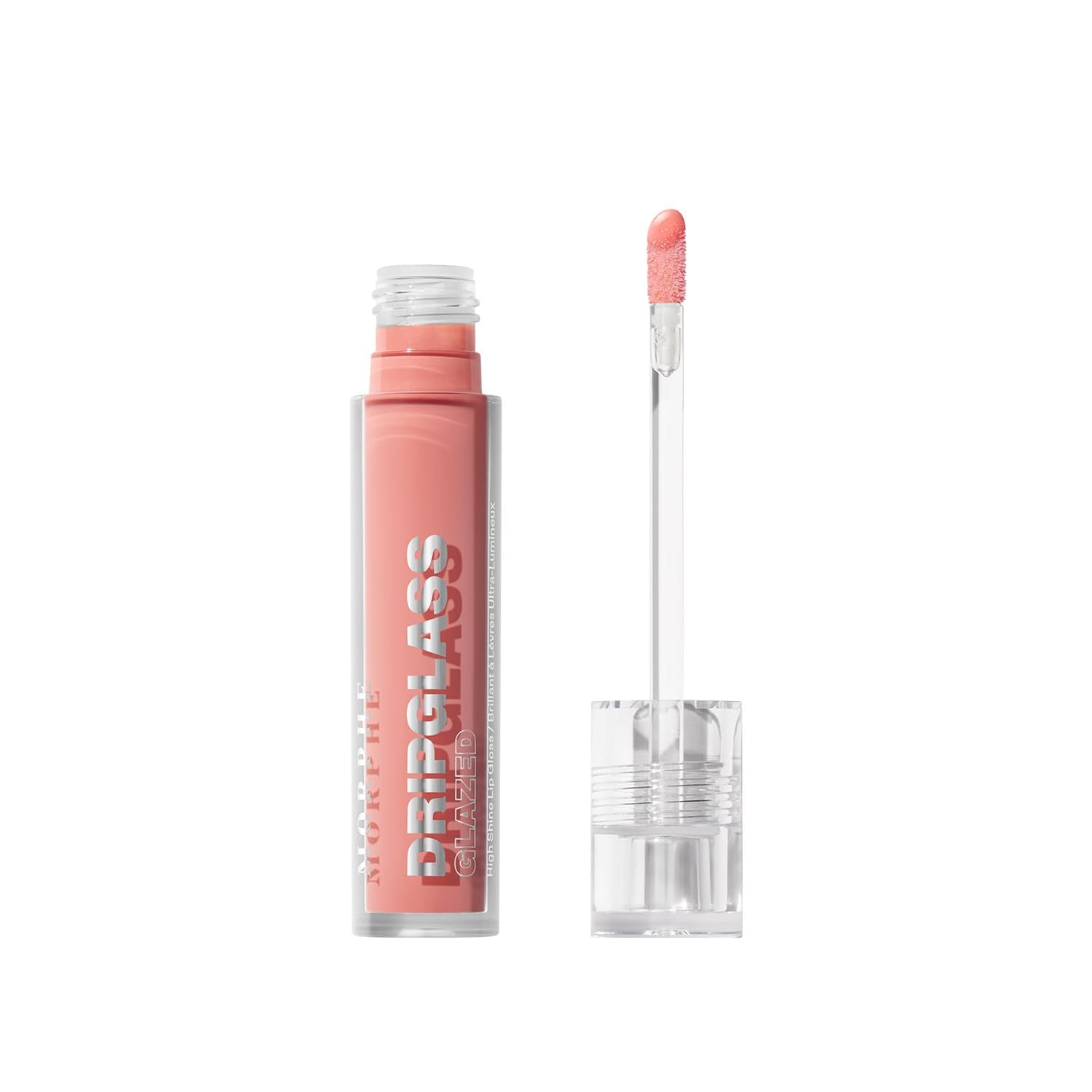 MORPHE Dripglass Polished Peach gloss tube showing glass-like shine and smooth application