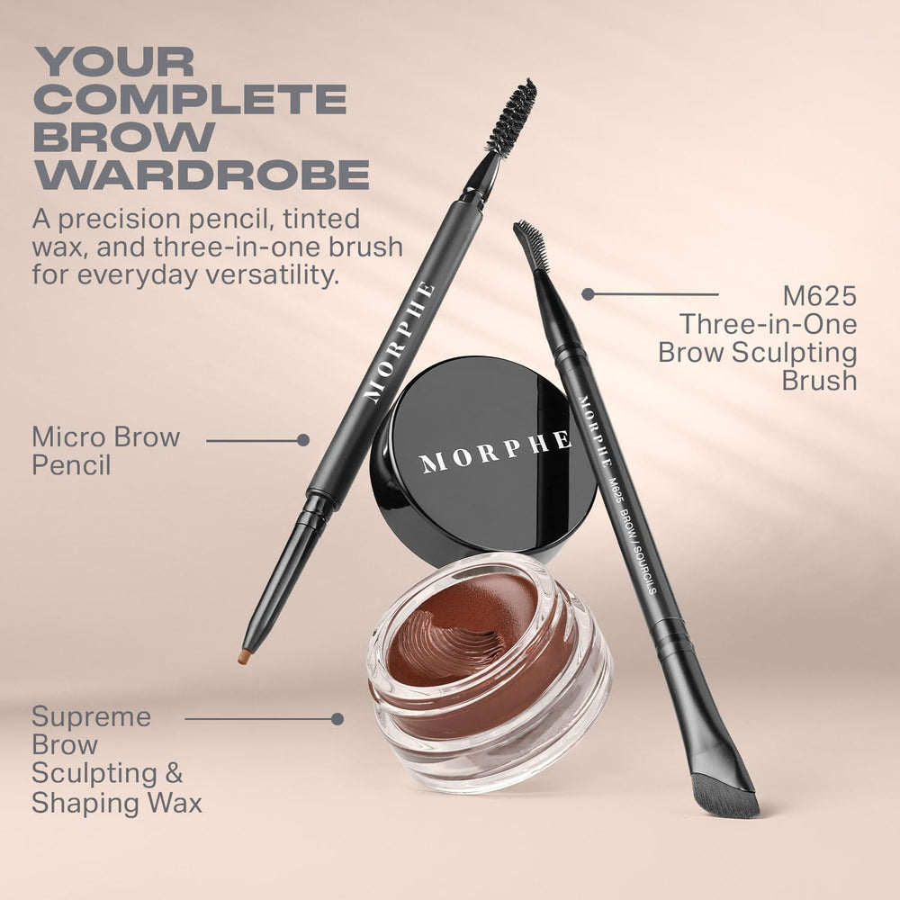 MORPHE High Archiever Brow Fill Look demonstrates filled, natural arches.