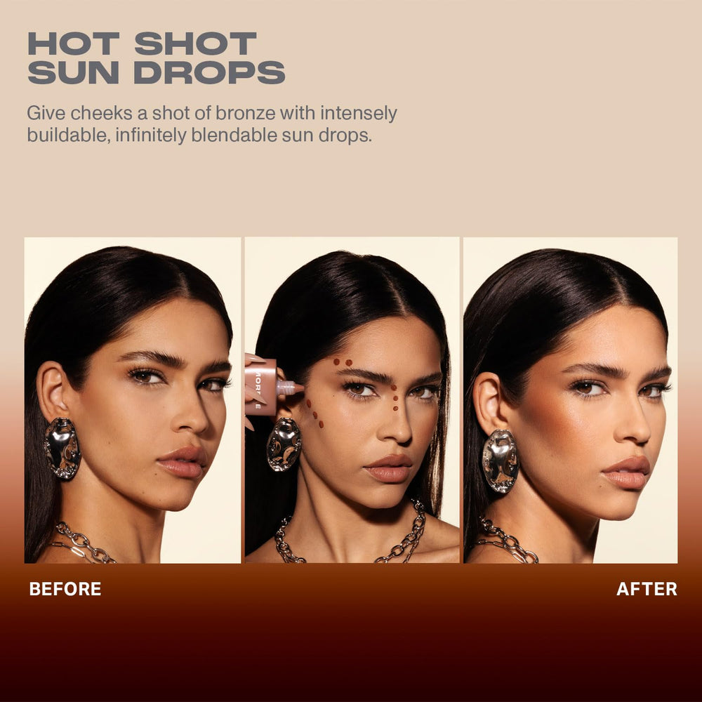 MORPHE Hot Shot Sun Drops swirl with brush for a customizable glow.