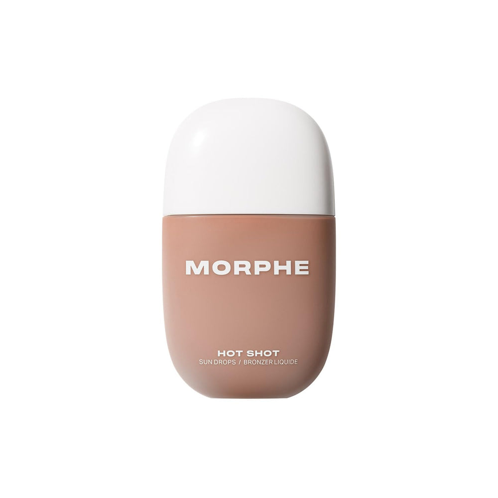 MORPHE Hot Shot Sun Drops on skin delivering lightweight hydration and glow.