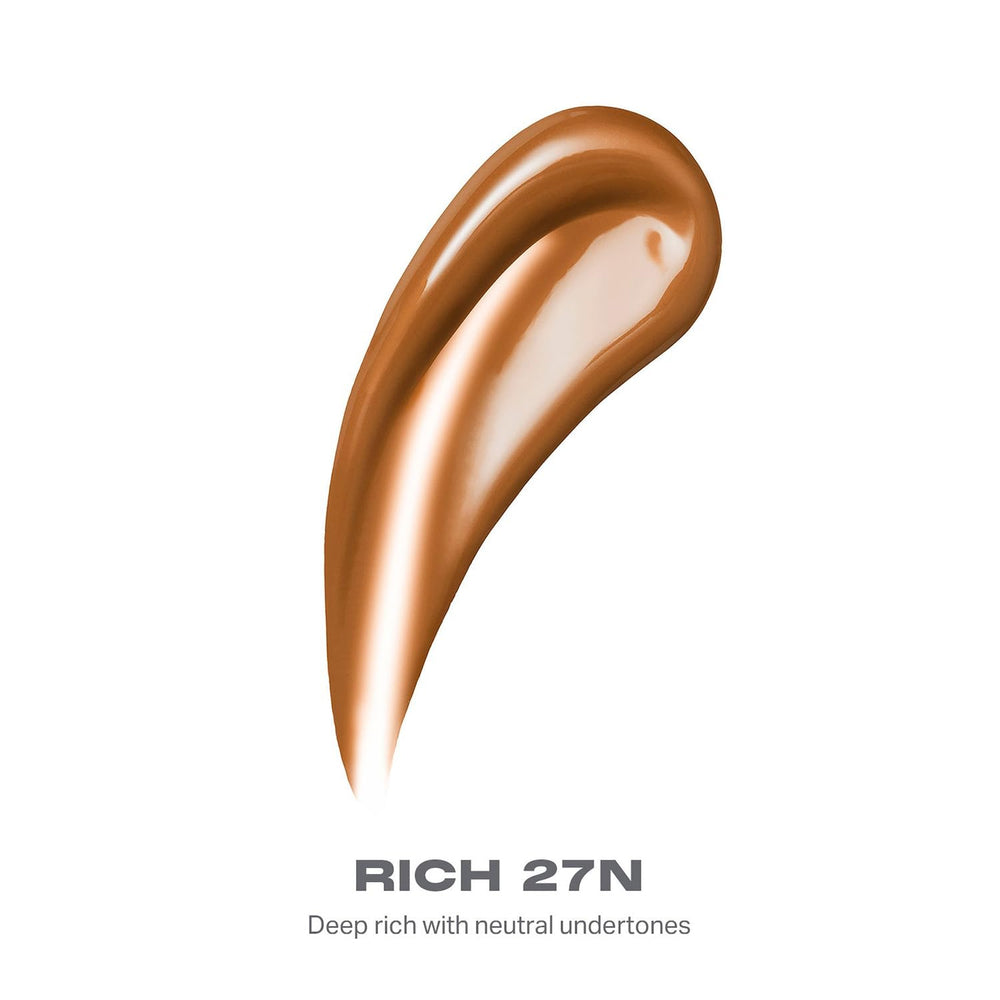 Morphe Lightform Dewy Foundation with M101 brush for seamless application.
