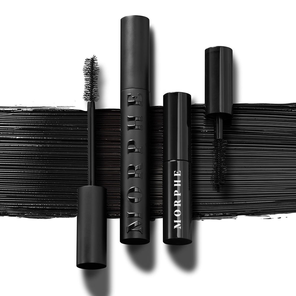 MORPHE Make It Big compact mascara showing flake-free long wear