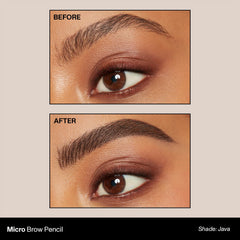 Morphe Micro Dual Eyebrow Pencil spoolie blending for a soft, natural finish.