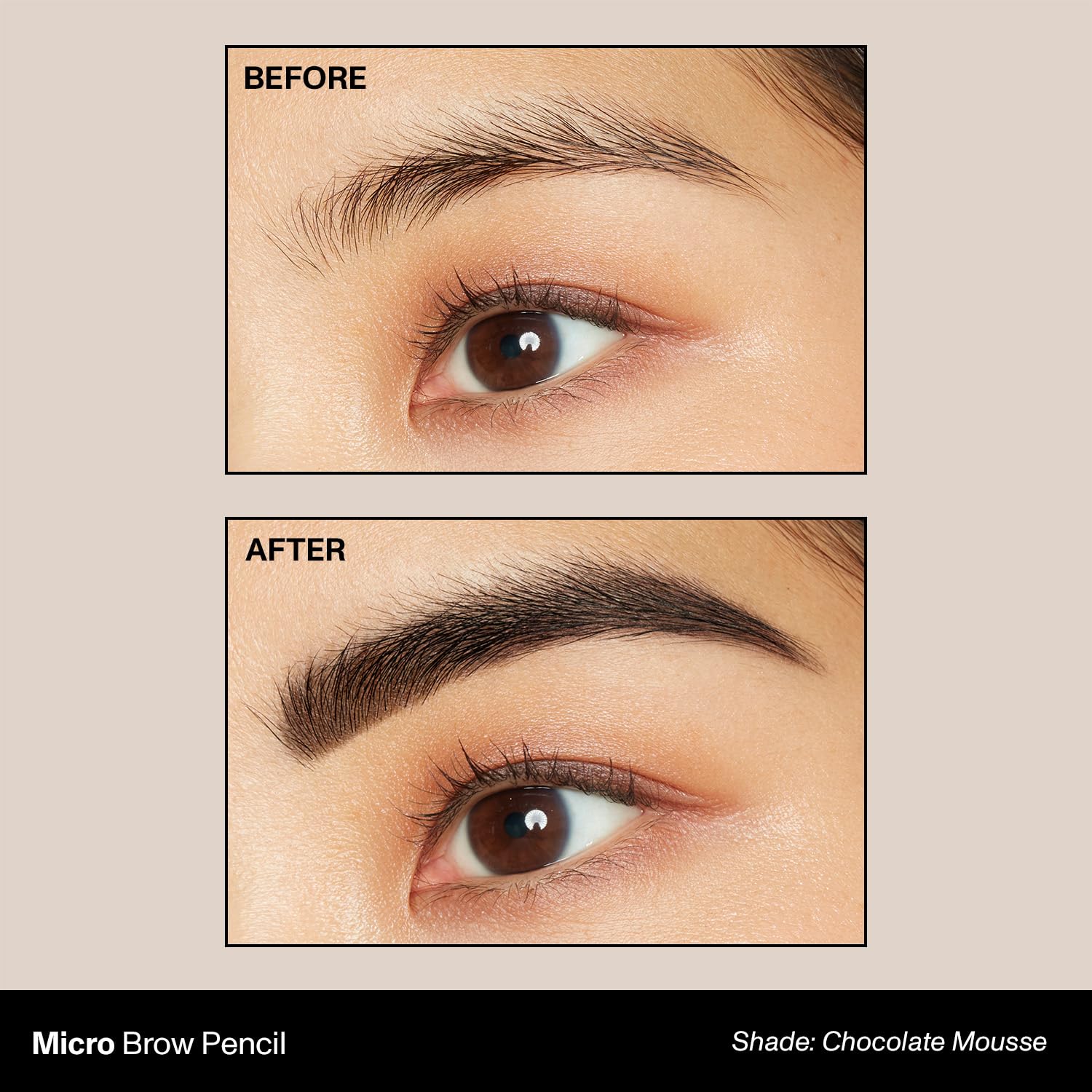 MORPHE Micro Dual Eyebrow Pencil spoolie blends brows for natural finish.