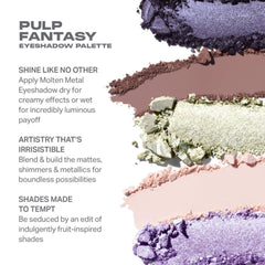 MORPHE Pulp Fantasy Artistry Palette shimmer shades for luminous eyes.