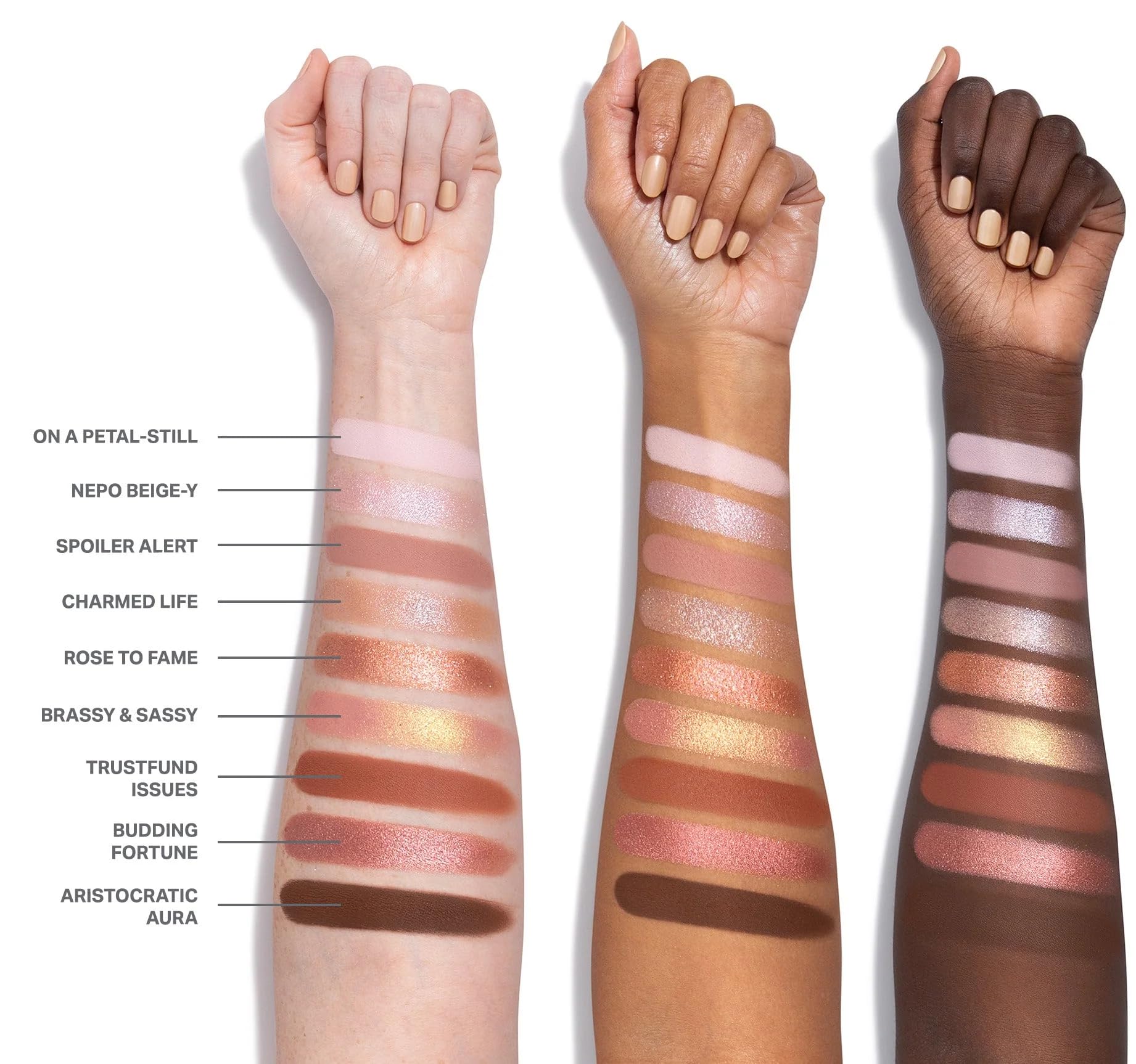 MORPHE Rich and Foiled Artistry Palette swatches metallic mattes and shimmers for luminous lids.