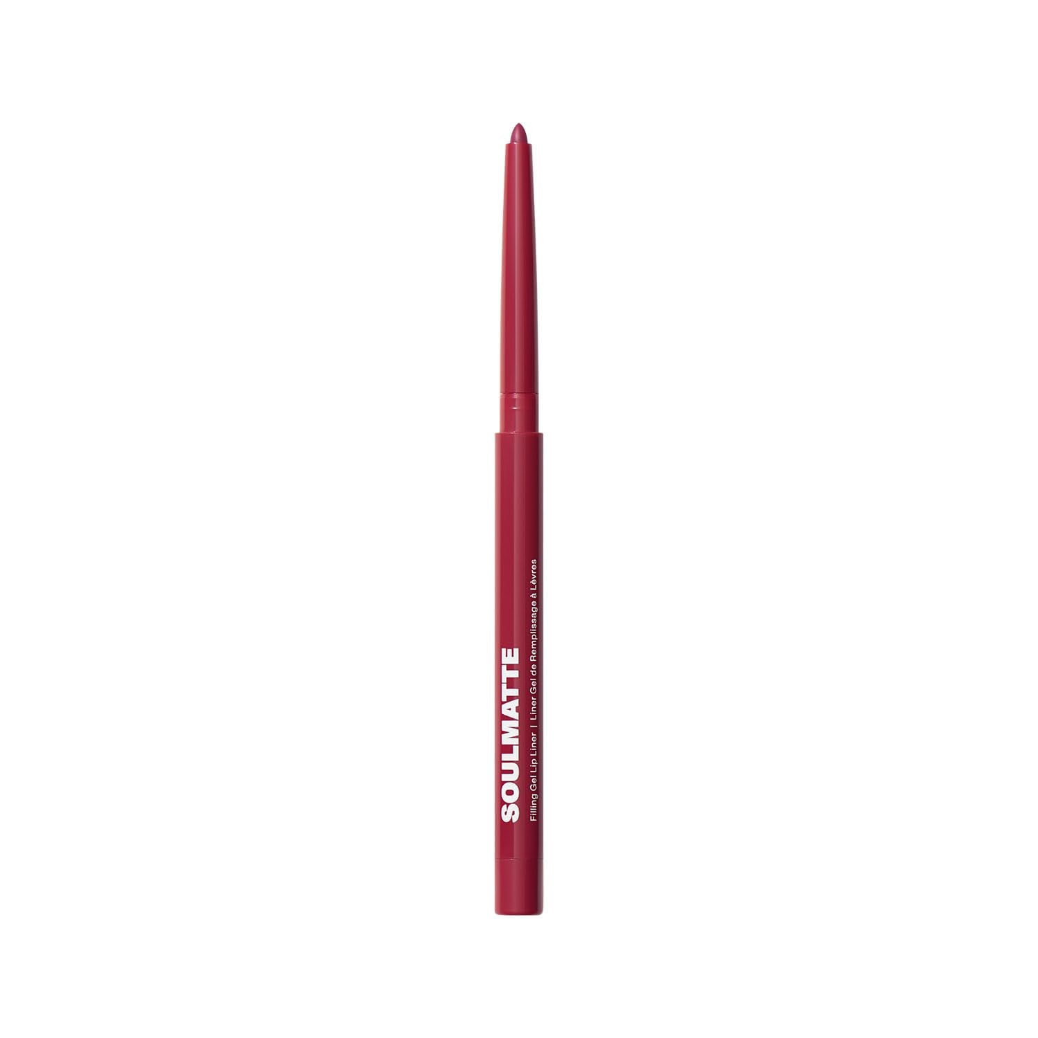 Morphe Soulmatte gel lip liner swatch shows defined shape and matte finish.