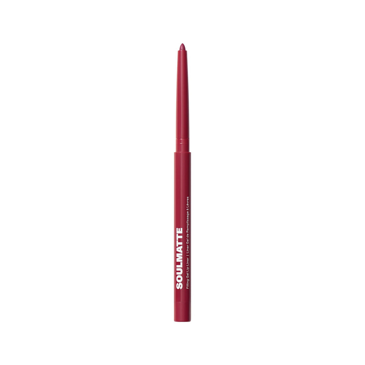 Morphe Soulmatte gel lip liner swatch shows defined shape and matte finish.