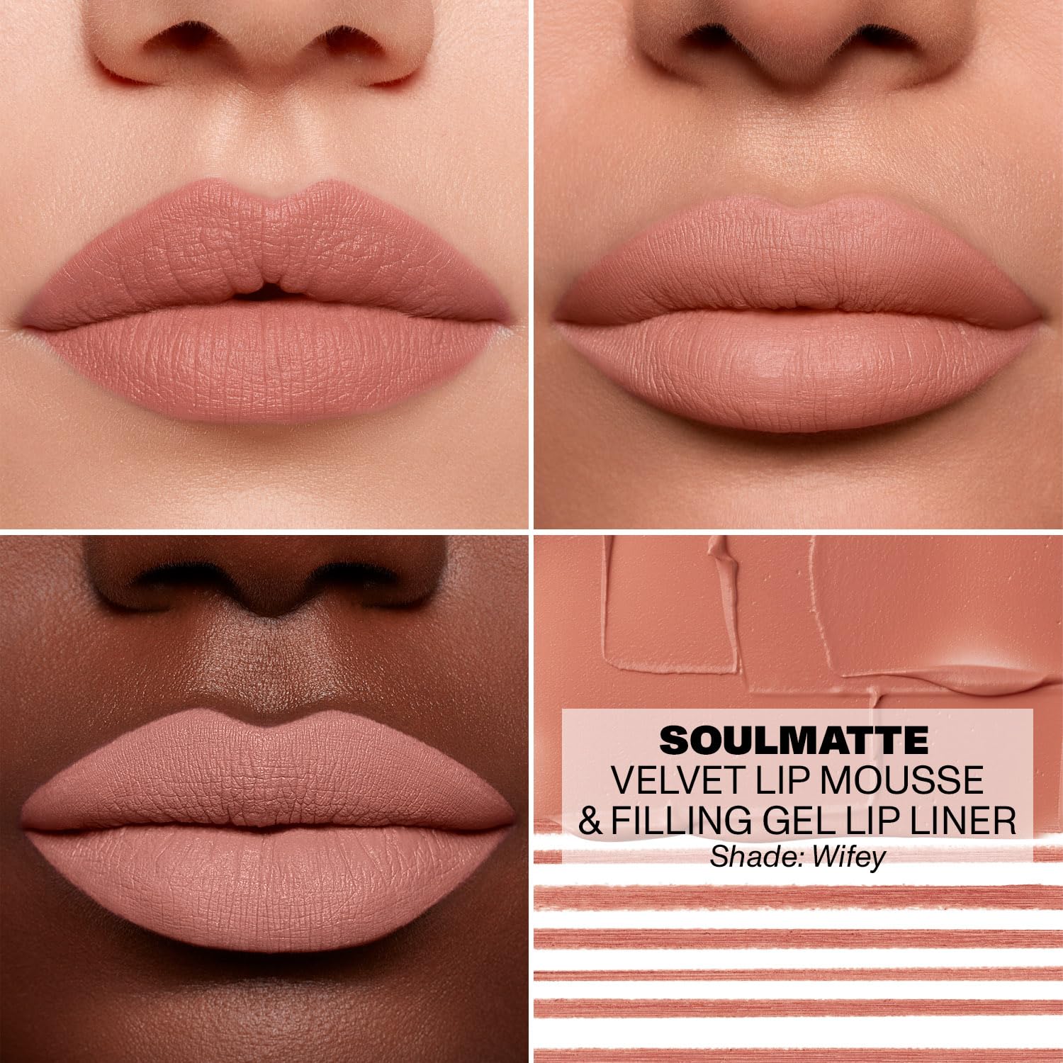 Morphe Soulmatte oil infused liner nourishes lips during wear.