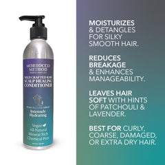 Packaging highlights chemical-free, vegan, mineral-rich nourishment in sustainable bottle.