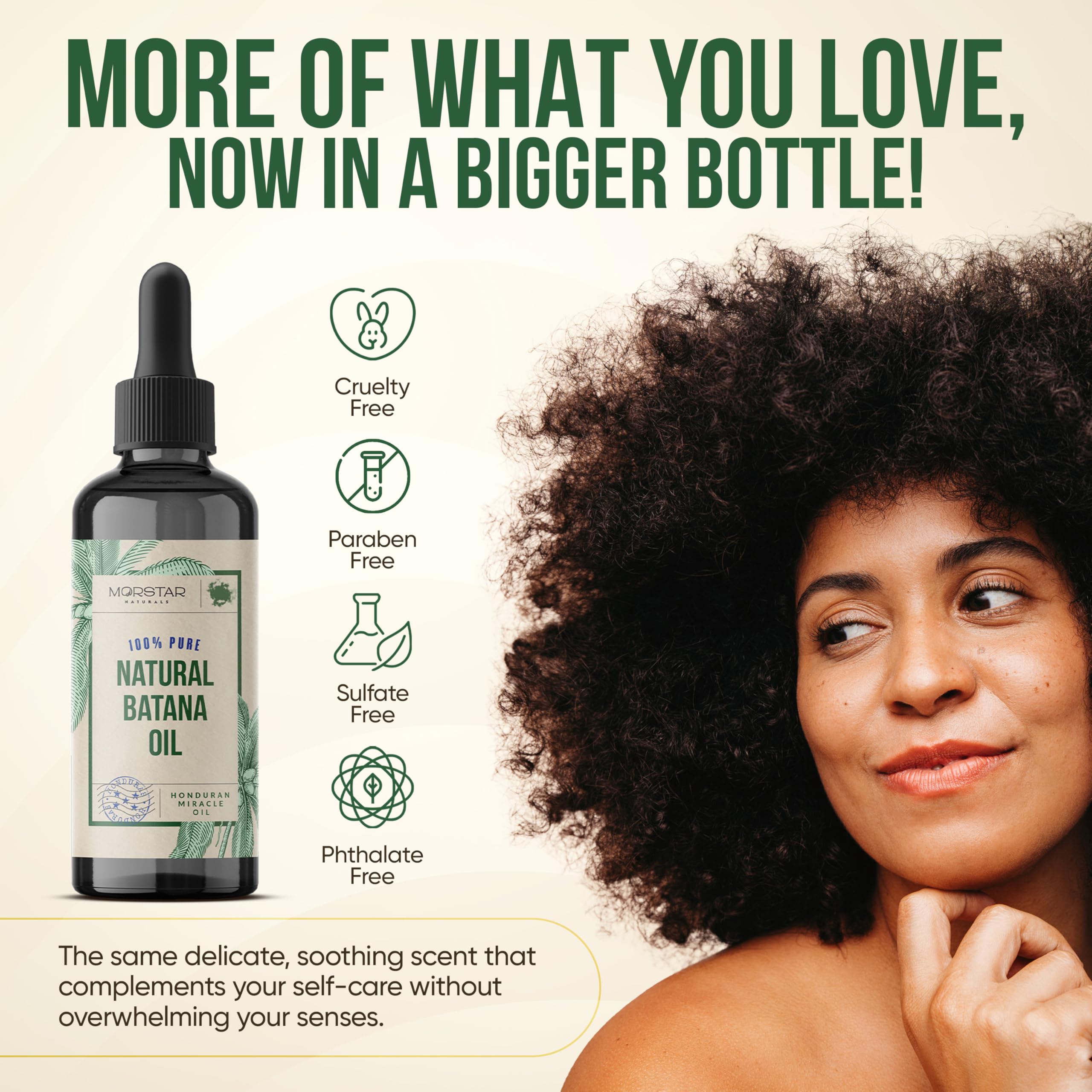 Morstar Batana Oil rich in omega-3 and vitamin E for nourishment.
