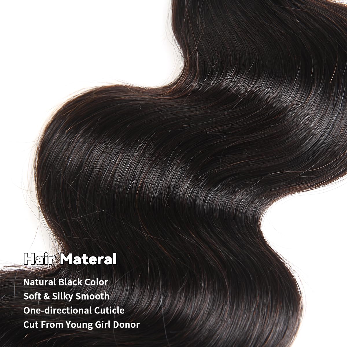 Mosari 24-inch body wave bundle close-up highlighting volume and natural movement.