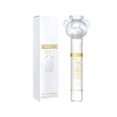 Moschino Toy 2 mini EDP bottle front, travel-ready design for on-the-go fragrance