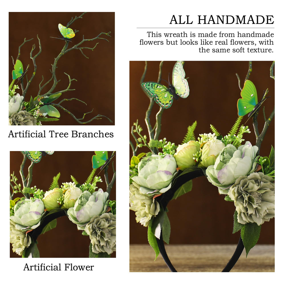 MOSTORY cosplay forest crown for themed parties and creative photoshoots.