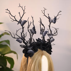 MOSTORY Forest Elements Headband with butterflies conveys nature-inspired elegance